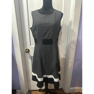 Calvin Klein Grey and Black Tank Dress in 12